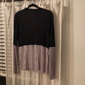 Zara crepe long sleeve top